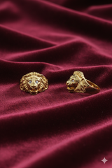 Gents Plain Ring Lion face